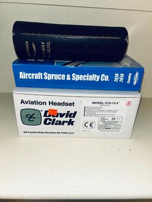JEPPSEN AIRWAY MANUAL, LIKE NEW DAVID CLARK AVIATION HEADPHOES AND MORE