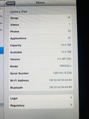 APPLE iPAD 1st GENERATION 16GB TABLET