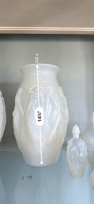 Decor - Sabino Vase WWII Mark part of an unmatched pair 14 1/2" tall - Slight Matte finish