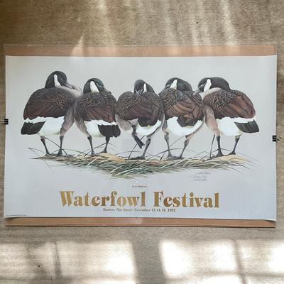 PR409 Singed Art LaMay Poster "Rear Admirals" Waterfowl Festival 1992