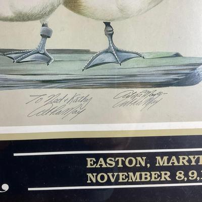 PR410 Signed Art LaMay Poster "Ruddy Buddies" Waterfowl Festival 1991