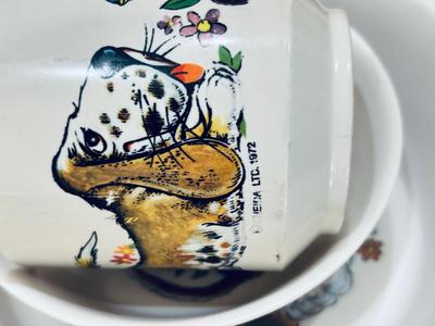 CORNING WARE, CANOPY AND ADORABLE VINTAGE CHILDREN'S DISHES