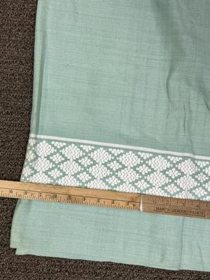 Sage Green & White Cotton Tablecloth