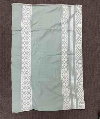 Sage Green & White Cotton Tablecloth