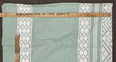 Sage Green & White Cotton Tablecloth