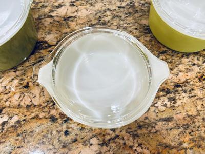 CORNING WARE BOWLS 3 SIZES AND PLATE