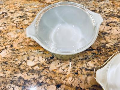 CORNING WARE BOWLS 3 SIZES AND PLATE