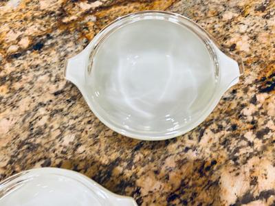 CORNING WARE BOWLS 3 SIZES AND PLATE