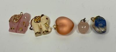 Pendant Lot #2 - elephants hearts, etc