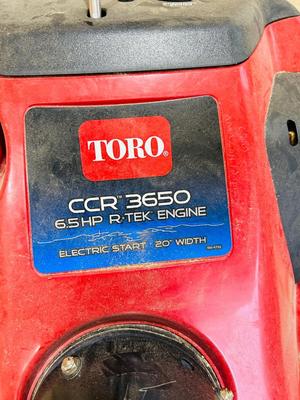 TORO CCR3650 ELECTRIC START SNOW BLOWER LIKE NEW