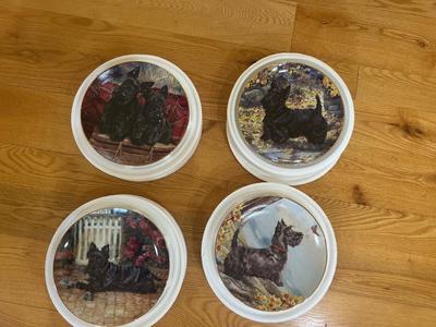 ANOTHER SET OF FOUR SCOTTY DOG COLLECTIBLE PLATES