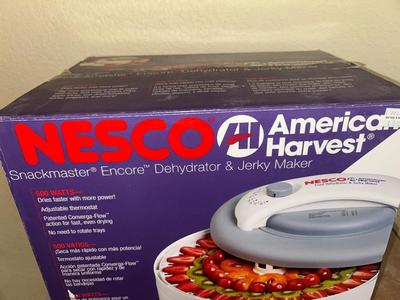 NESCO AMERICAN HARVEST, SNACKMASTER ENCORE DEHYDRATOR AND JERKY MAKER