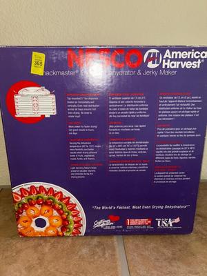NESCO AMERICAN HARVEST, SNACKMASTER ENCORE DEHYDRATOR AND JERKY MAKER