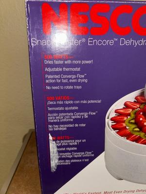NESCO AMERICAN HARVEST, SNACKMASTER ENCORE DEHYDRATOR AND JERKY MAKER
