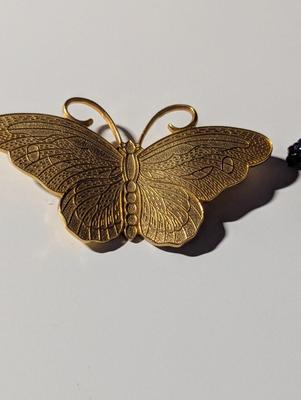 Stuart Nye Brooch - Jeanne Butterfly - Sterling Pearl Brooch By Wells Gold Gilt Leaf - Monet Bow Clip Earrings Made In Germany -...