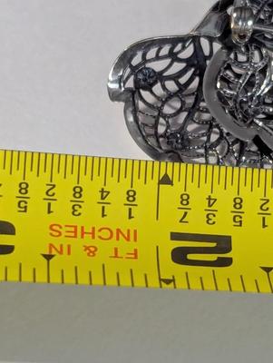 Beau Sterling Filigree Leaf Brooch - Sterling Necklace - Sterling Bracelet 14 grams #21