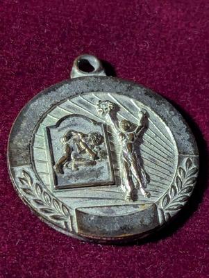 Vintage Amateur Champion boxing A.A.U. Silver Plated Charm/Pendant #1
