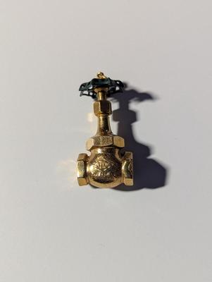Vintage Jenkins Brothers Miniature Salesman Sample Pipe Pipe Globe Valve Pendant #4
