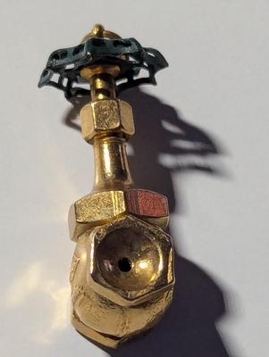 Vintage Jenkins Brothers Miniature Salesman Sample Pipe Pipe Globe Valve Pendant #4