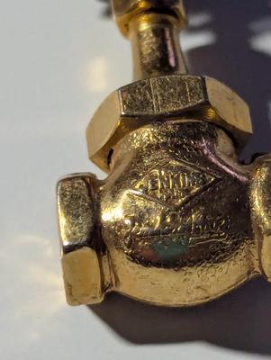 Vintage Jenkins Brothers Miniature Salesman Sample Pipe Pipe Globe Valve Pendant #4