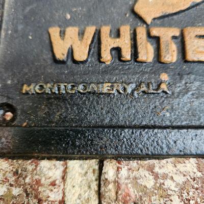 1931 Cast Metal Drinking Fountain White Colored Sign Montgomery Alabama