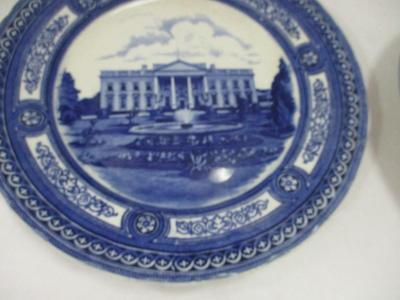 Transferare Royal Doulton Souvenir Plate White House & Wedgwood Queen’s Ware Blue Rimmed Soup Bowl Historic Penshur St Place Kent