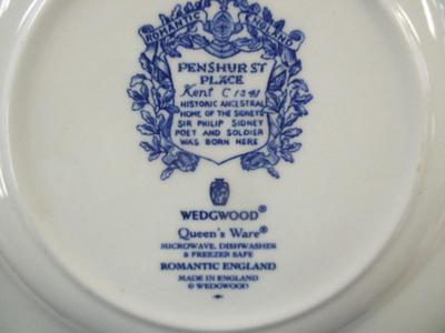 Transferare Royal Doulton Souvenir Plate White House & Wedgwood Queen’s Ware Blue Rimmed Soup Bowl Historic Penshur St Place Kent