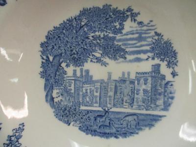 Transferare Royal Doulton Souvenir Plate White House & Wedgwood Queen’s Ware Blue Rimmed Soup Bowl Historic Penshur St Place Kent