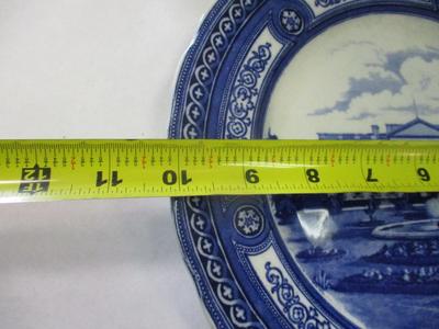 Transferare Royal Doulton Souvenir Plate White House & Wedgwood Queen’s Ware Blue Rimmed Soup Bowl Historic Penshur St Place Kent