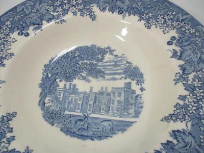 Transferare Royal Doulton Souvenir Plate White House & Wedgwood Queen’s Ware Blue Rimmed Soup Bowl Historic Penshur St Place Kent