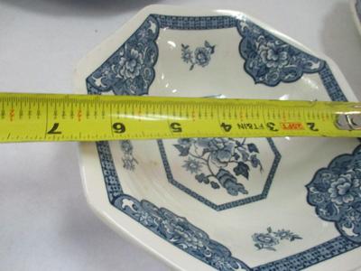 Antique Royal Staffordshire Old Pekin J & G Meakin Wason's Ascot Blue Blue Waldorf Semi Porcelain Pottery Blue & White Plate