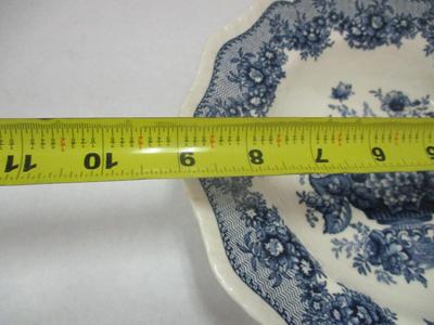 Antique Royal Staffordshire Old Pekin J & G Meakin Wason's Ascot Blue Blue Waldorf Semi Porcelain Pottery Blue & White Plate