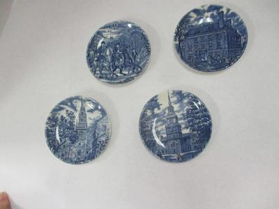Staffordshire Liberty Blue - Historical Colonial Scenes - Bread & Butter Plates