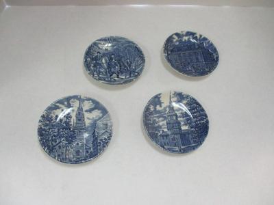 Staffordshire Liberty Blue - Historical Colonial Scenes - Bread & Butter Plates