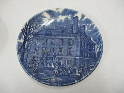 Staffordshire Liberty Blue - Historical Colonial Scenes - Bread & Butter Plates