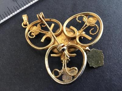 Vintage Pendant or Brooch. Multi Stone