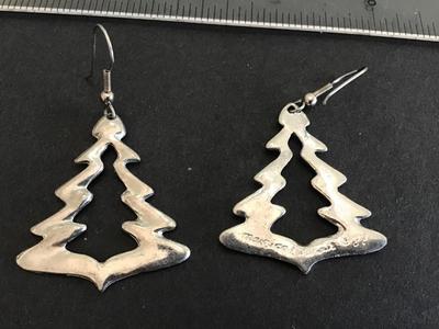 Maurice Miller Signed Hand Crafted Pewter Zig zag Tree