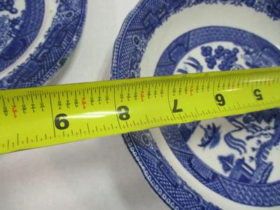 Plate & Bowl Warranted Antique Staffordshire Wm Adams & Co. Tunstall England Blue Willow