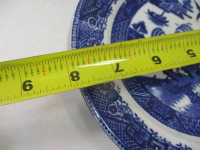 Plate & Bowl Warranted Antique Staffordshire Wm Adams & Co. Tunstall England Blue Willow