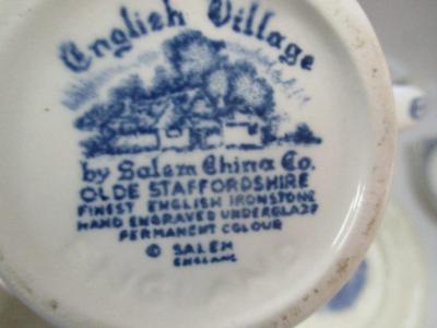 Blue & White Plates Creamer & Salt & Pepper Shakers 1893 Vimy Royal Doulton Countryside Wedgwood Enoch Countryside English...