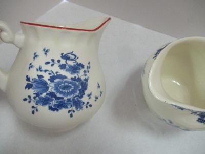 Blue & White Plates Creamer & Salt & Pepper Shakers 1893 Vimy Royal Doulton Countryside Wedgwood Enoch Countryside English...