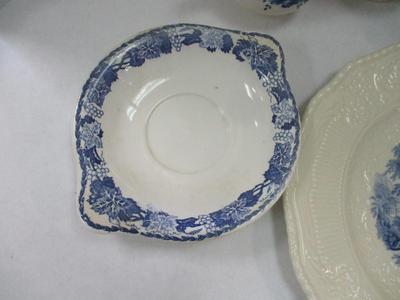 Blue & White Plates Creamer & Salt & Pepper Shakers 1893 Vimy Royal Doulton Countryside Wedgwood Enoch Countryside English...