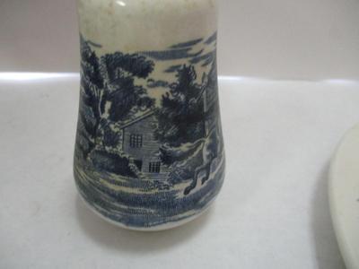 Blue & White Plates Creamer & Salt & Pepper Shakers 1893 Vimy Royal Doulton Countryside Wedgwood Enoch Countryside English...