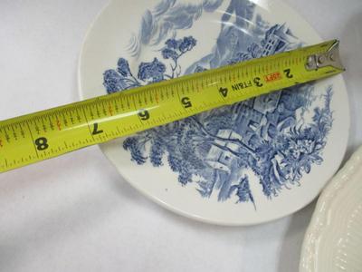 Blue & White Plates Creamer & Salt & Pepper Shakers 1893 Vimy Royal Doulton Countryside Wedgwood Enoch Countryside English...