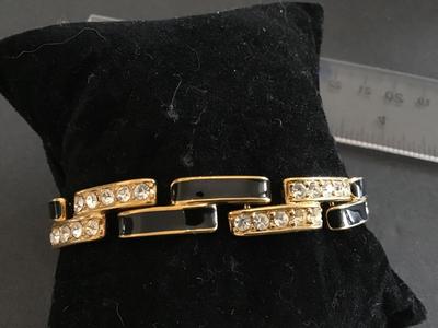 Monet Enamel Rhinestone Bracelet