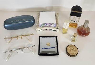 LOT 91: Vanity Lot Including Perfume, Mirrors and More