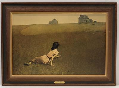 LOT 151: Framed Artwork of Andrew Wyeth Iconic 1948 Masterpiece "Christina's World"