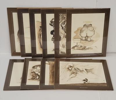 LOT 154: Variety of Golf Themed Artworks by Gary Paterson