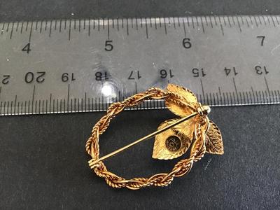 Gold Filled Vintage Brooch Marked