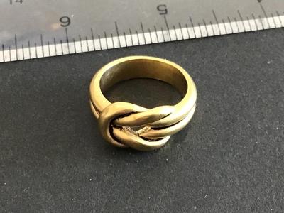Brass Tone Knot Ring PD
